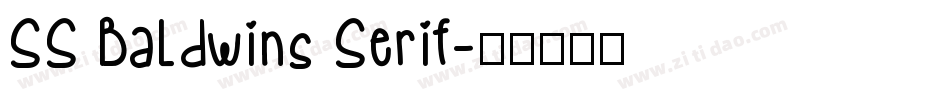 SS Baldwins Serif字体转换